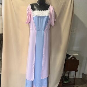 Renaissance Pink and Blue with Lace Trim costume